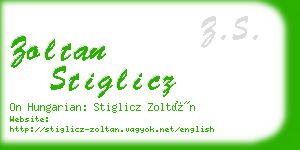 zoltan stiglicz business card